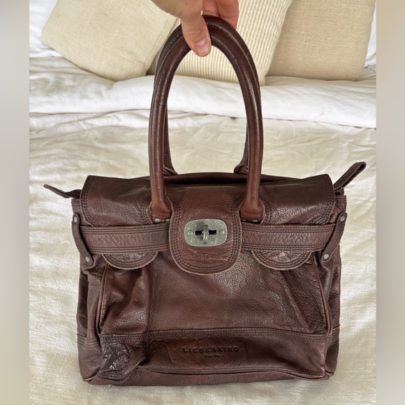 Liebeskind Berlin brown leather handbag shoulder purse